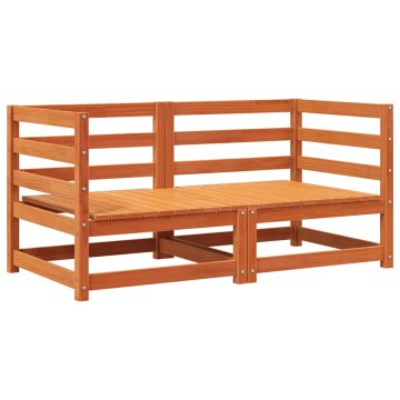 Vidaxl Kotni vrtni kavči 2 kosa voščeno rjav 70x70x67cm trdna borovina
