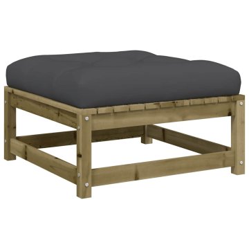 Vidaxl Patio Footstool Natural Impregnated