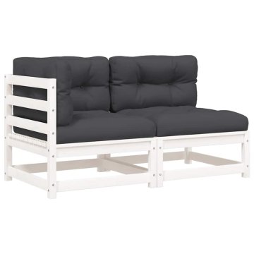 Vidaxl Patio Sofa White Pine