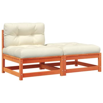 Vidaxl Patio Sofa 2-sedežni Solid pine wood, Oxford fabric, PP cotton