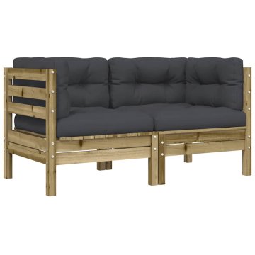 Vidaxl Patio Sofa 2-sedežni