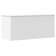 Vidaxl Škatla za shranjevanje bela 100x42x46 cm inženirski les