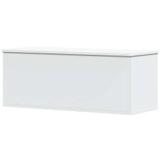Vidaxl Škatla za shranjevanje bela 90x35x35 cm inženirski les
