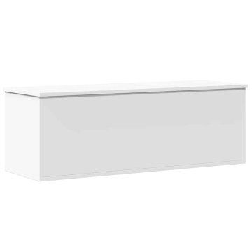 Vidaxl Škatla za shranjevanje bela 102x35x35 cm inženirski les