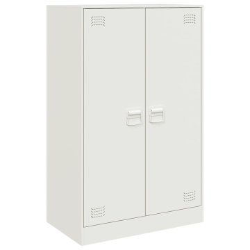 Vidaxl Komoda bela 67x39x107 cm jeklo