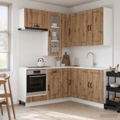 Vidaxl Kuhinjska enota KALMAR 8 kos Artisan hrast Inženirski les