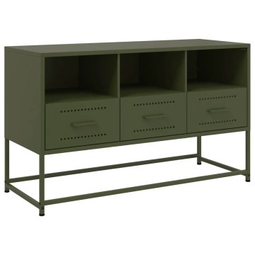 Vidaxl TV omarica olivno zelena 100,5x39x60,5 cm jeklo