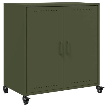Vidaxl Komoda olivno zelena 68x39x72 cm jeklo