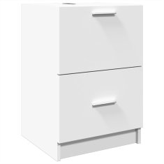 Vidaxl Omarica za umivalnik bela 40x37x59 cm inženirski les