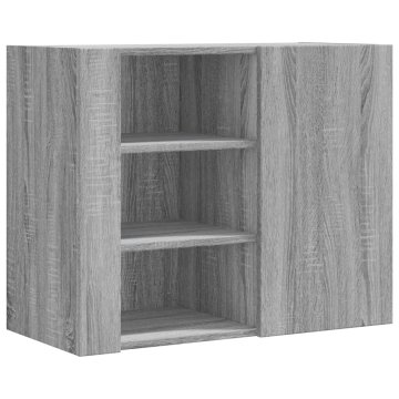 Vidaxl Stenska omarica siva sonoma 75x35x60 cm inženirski les