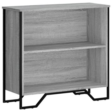 Vidaxl Knjižna omara siva sonoma 80x31x74,5 cm inženirski les