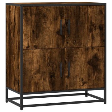 Vidaxl Komoda dimljeni hrast 68x35x76 cm inženirski les