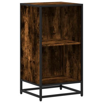 Vidaxl Knjižna omara dimljeni hrast 40x35x76 cm inženirski les