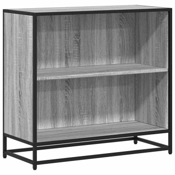 Vidaxl Knjižna omara siva sonoma 80,5x35x76 cm cm inženirski les