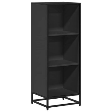 Vidaxl Knjižna omara črna 40x35x107,5 cm iverna plošča