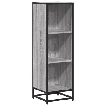Vidaxl Knjižna omara siva sonoma 33,5x33x107,5 cm inženirski les