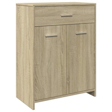 Vidaxl Kopalniška omarica sonoma hrast 60x33x80 cm iverna plošča