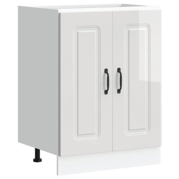 Vidaxl Osnovna omarica za umivalnik Kalmar bela 60x46x81,5 cm