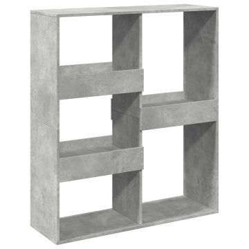 Vidaxl Knjižna omara/pregrada betonsko siva 100x33x115 cm