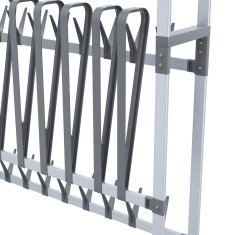 Vidaxl Stojalo za čevlje s kolesi srebrno 89x27x120 cm