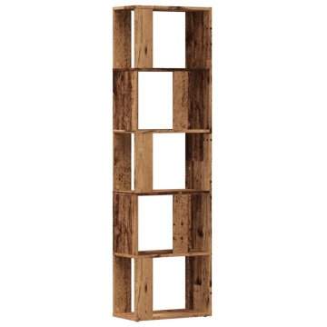 Vidaxl Knjižna omara starinski les 45x24x159 cm inženirski les