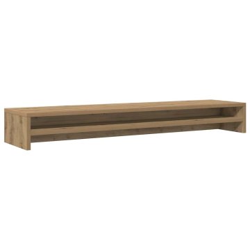 Vidaxl Stojalo za monitor Artisan hrast 100x24x13 cm inženirski les