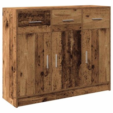 Vidaxl Komoda starinski les 91x28x75 cm iverna plošča