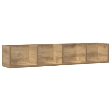 Vidaxl Stenska polica za CD plošče 100x18x18 cm inženirski les