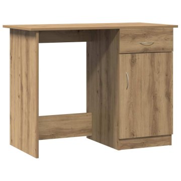 Vidaxl Pisalna miza artisan hrast 100x50x76 cm inženirski les