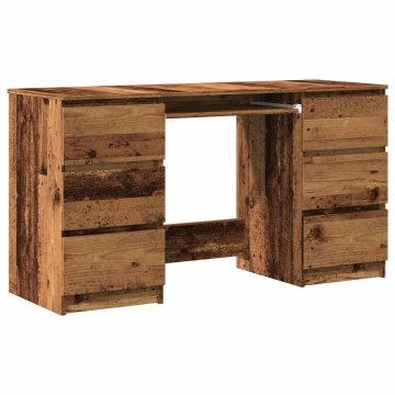 Vidaxl Pisalna miza starinski les 140x50x77 cm inženirski les