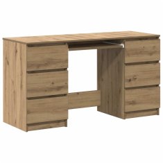Vidaxl Pisalna miza artisan hrast 140x50x77 cm inženirski les