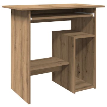 Vidaxl Pisalna miza artisan hrast 80x45x74 cm inženirski les