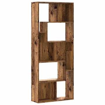 Vidaxl Knjižna omara starinski les 67x24x161 cm inženirski les
