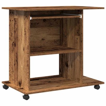 Vidaxl Računalniška miza iz starega lesa 80x50x75 cm Inženirski les