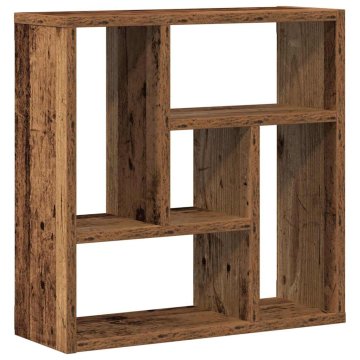 Vidaxl Stenska polica Old Wood 45x16x45 cm Inženirski les