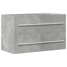 Vidaxl Omarica za umivalnik beton siva 80x38,5x48 cm inženirski les
