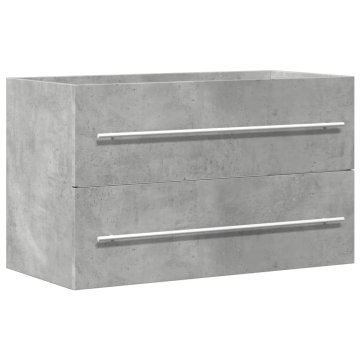 Vidaxl Omarica za umivalnik beton siva 80x38,5x48 cm inženirski les
