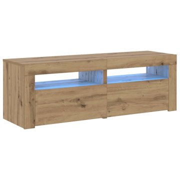 Vidaxl TV omarica z LED artisan hrast 120x35x40 cm inženirski les