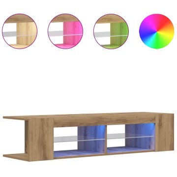 Vidaxl TV omarica z LED artisan hrast 135x39x30 cm inženirski les