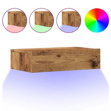 Vidaxl TV omarica z LED lučkami starinski les 60x35x15,5 cm