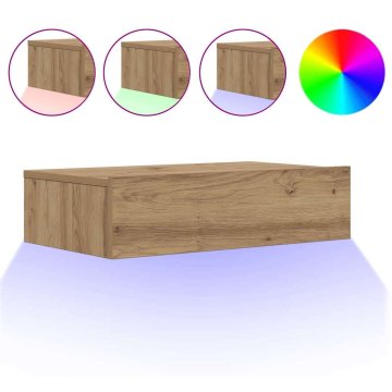 Vidaxl TV omarica z LED lučkami artisan hrast 60x35x15,5 cm