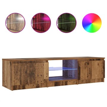 Vidaxl TV omarica z LED starinski les 140x40x36 cm inženirski les
