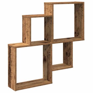 Vidaxl Stenska polica iz starega lesa 80x15x78,5 cm
