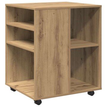 Vidaxl Omarica na kolesih artisan hrast 60x53x72 cm inženirski les