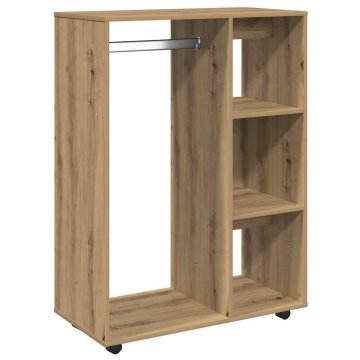 Vidaxl Garderobna omara artisan hrast 80x40x110 cm inženirski les