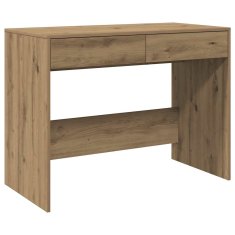 Vidaxl Pisalna miza artisan hrast 101x50x76,5 cm inženirski les