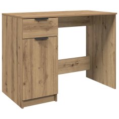 Vidaxl Pisalna miza artisan hrast 100x50x75 cm inženirski les