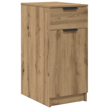 Vidaxl Pisarniška omarica artisan hrast 33x50x75 cm inženirski les