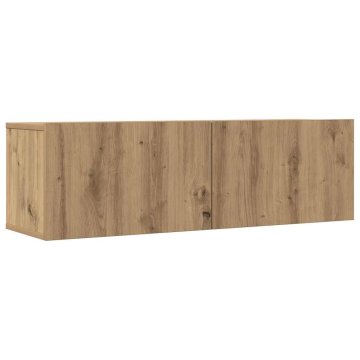 Vidaxl Stenske TV omarice 2 kosa artisan hrast 100x30x30 cm