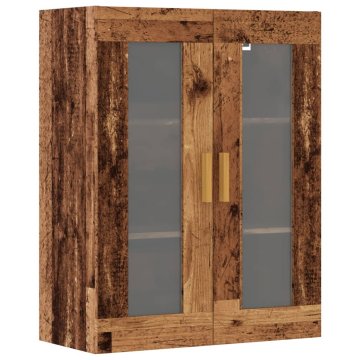 Vidaxl Viseča stenska omarica starinski les 69,5x34x90 cm
